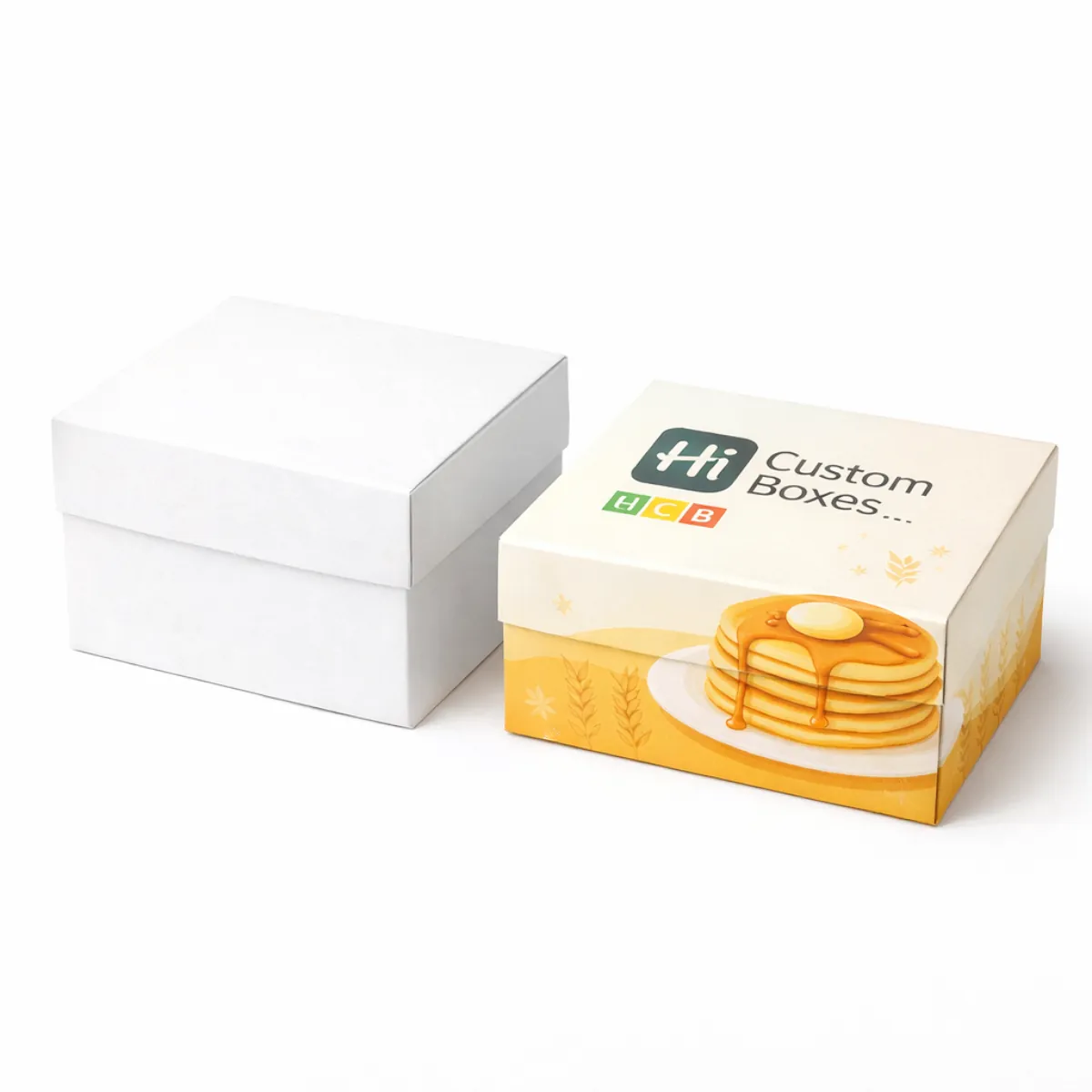 Durable eco-friendly pancake packaging boxes designed to maintain heat and freshness during transport and storage- class=